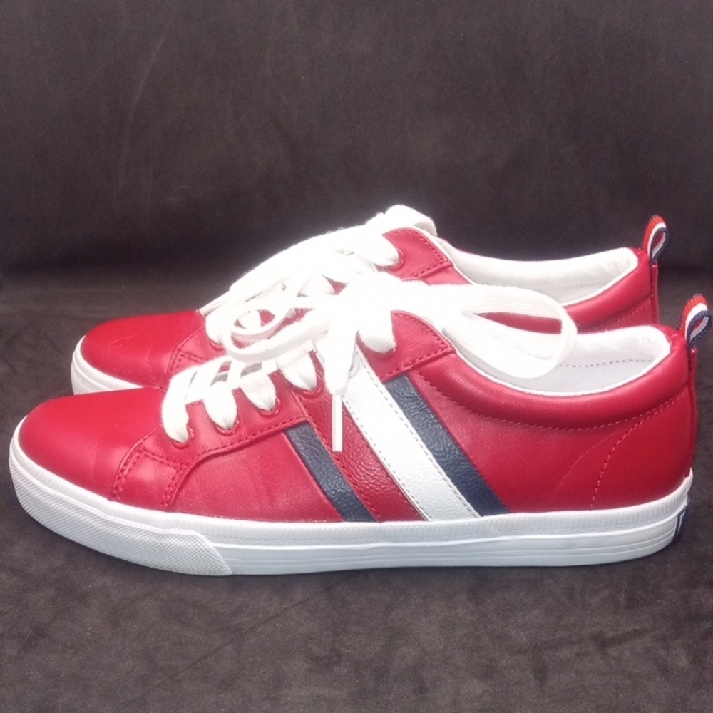 Tommy Hilfiger Red Lireai Lace Up Sneakers Women's Shoes Size 7M